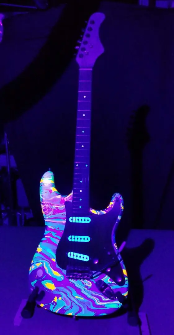 Black Light on Guitar